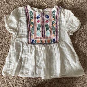 Zara | Embroidered Blouse
